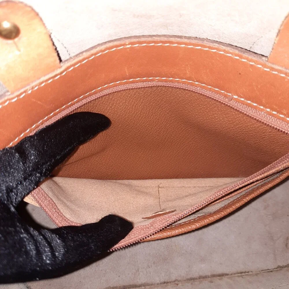 Vintage Dooney & Bourke Norfolk Hand Painted Violet Purple Satchel - Picture 15 of 15